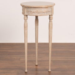 Gray Painted Small Round Gustavian Side Table, Sweden circa 1890