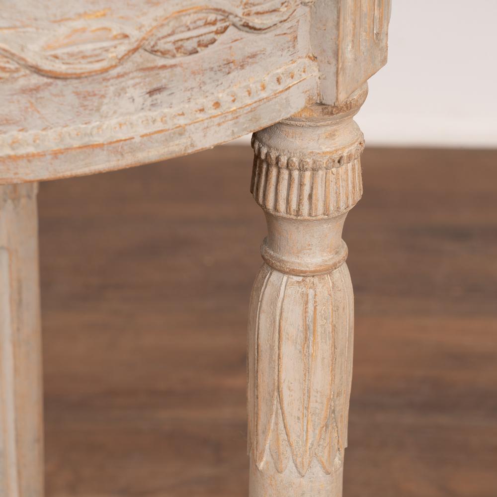 Gray Painted Small Round Gustavian Side Table, Sweden circa 1890 1