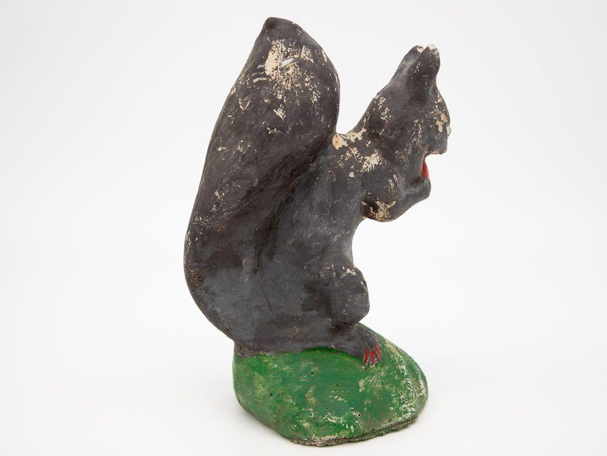 Gray Painted Stone Squirrel, Mid-20th Century In Good Condition In South Salem, NY