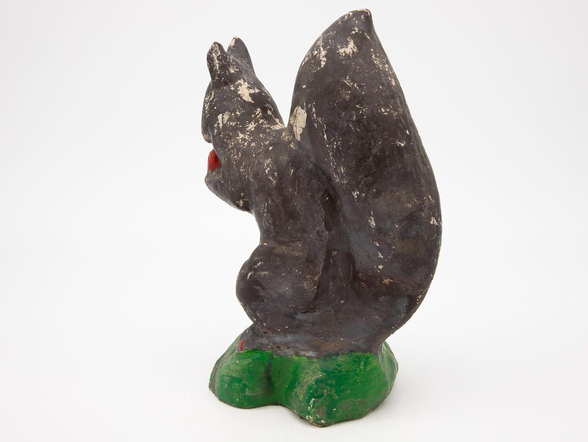 Gray Painted Stone Squirrel, Mid-20th Century 1