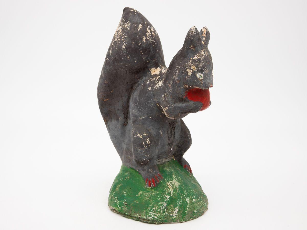 Gray Painted Stone Squirrel, Mid-20th Century 3
