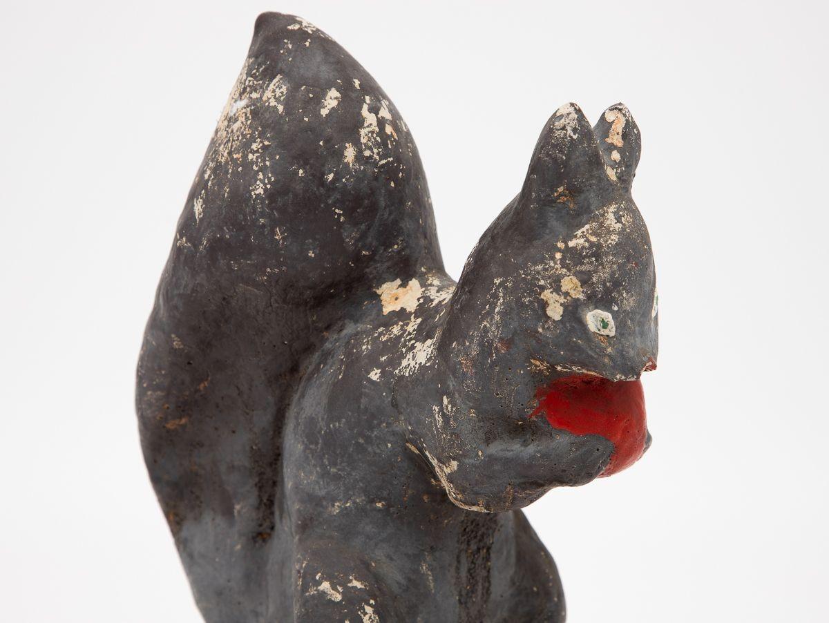 Gray Painted Stone Squirrel, Mid-20th Century 4