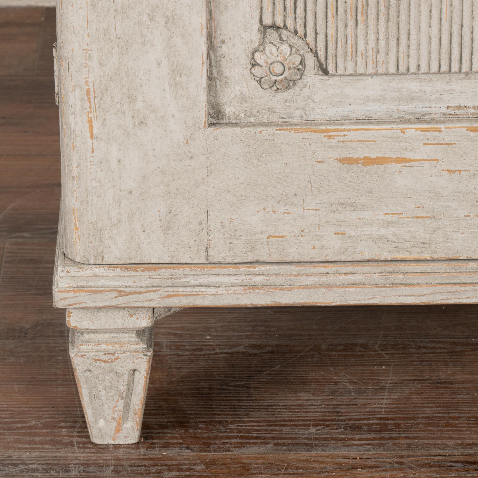 Gray Painted Swedish Gustavian Sideboard Cabinet, circa 1840-60 4