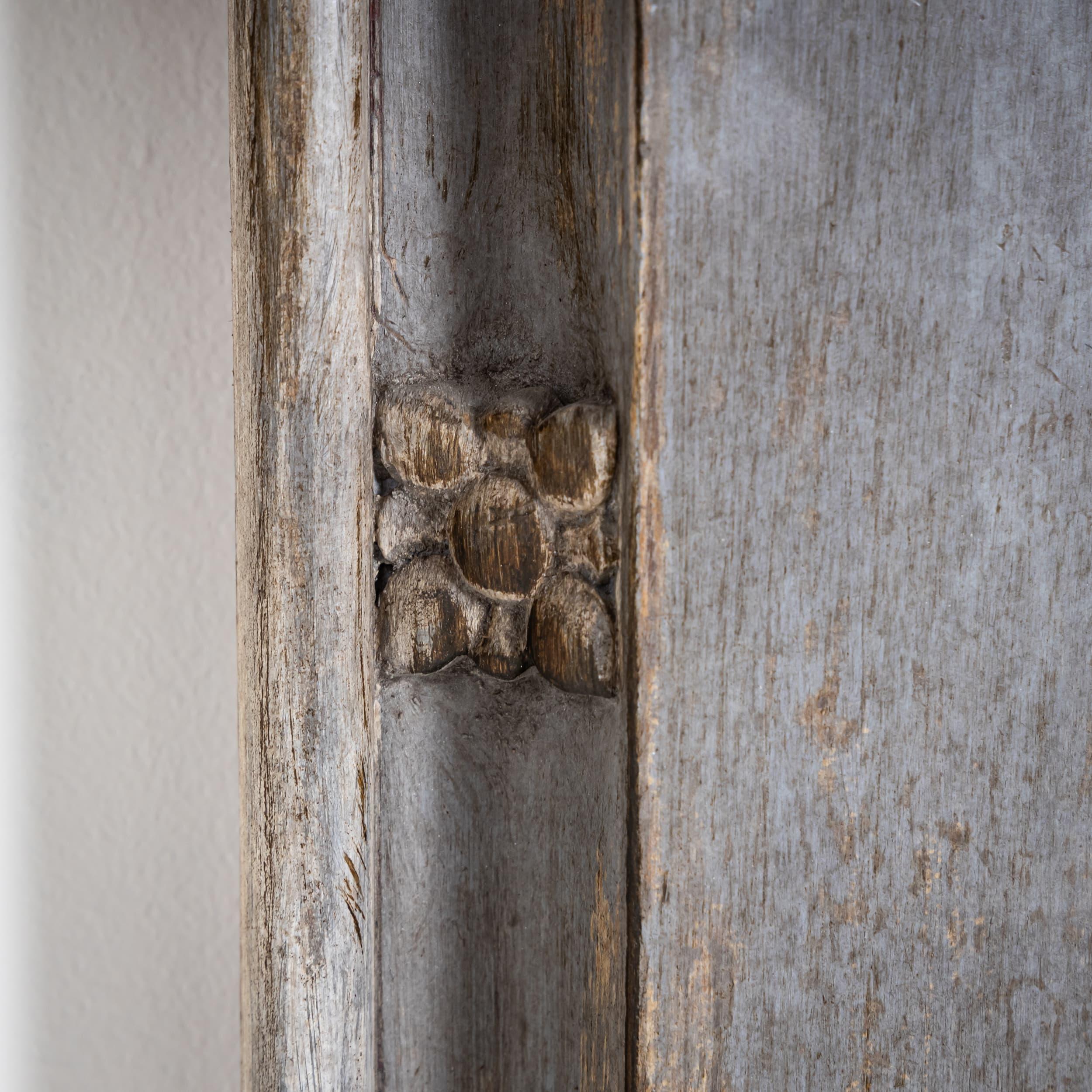 Dipinto a mano Telaio in legno dipinto di grigio, XIX secolo in vendita