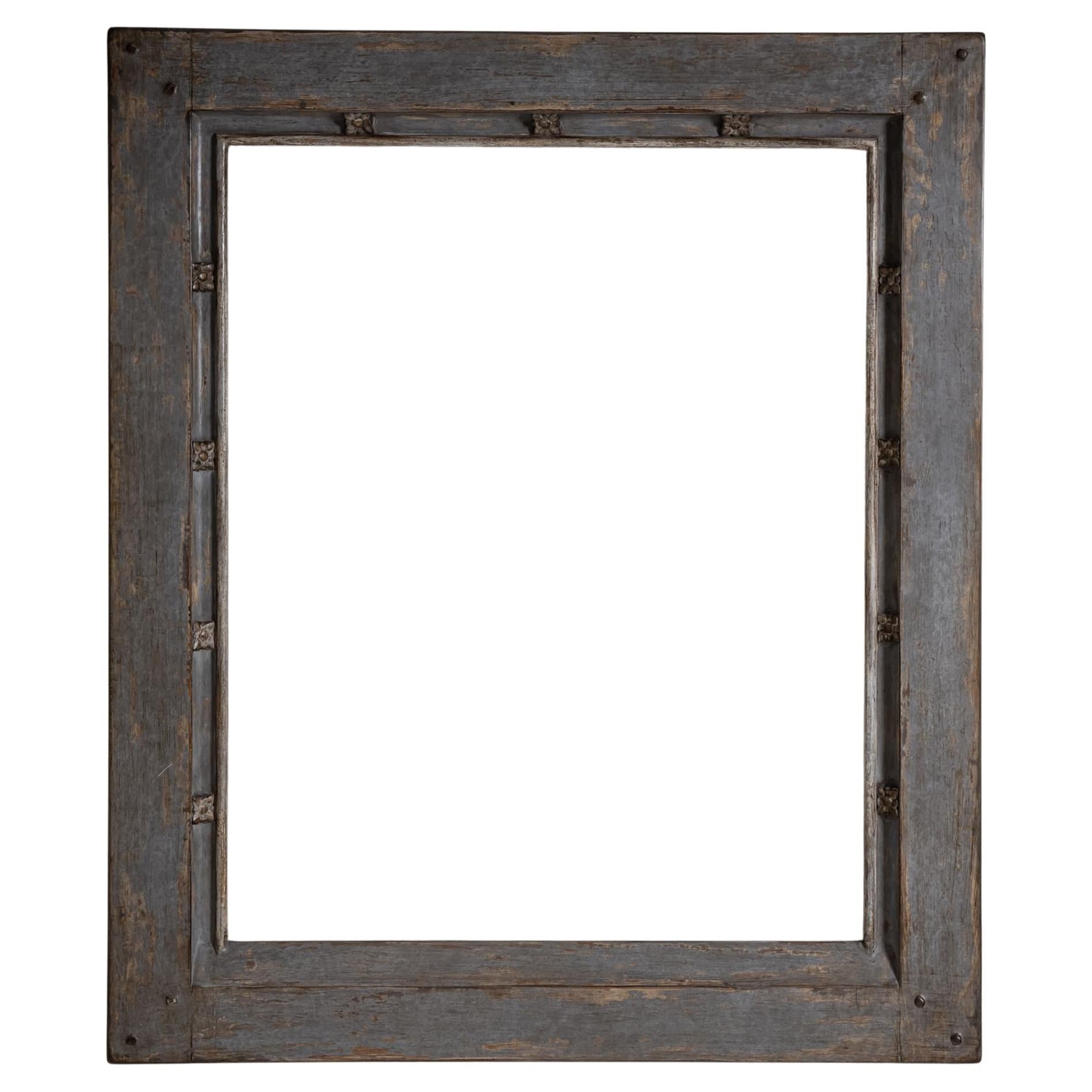Gray-Painted Wooden Frame, 19th Century