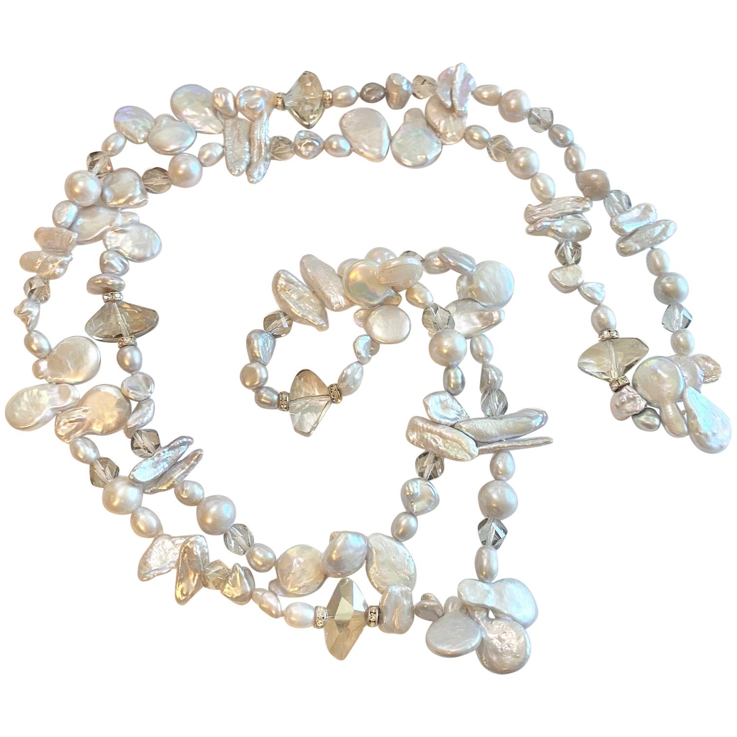 Fine Long Saltwater Cultured Pearl Necklace For Sale at 1stDibs fine pearl necklace, saltwater