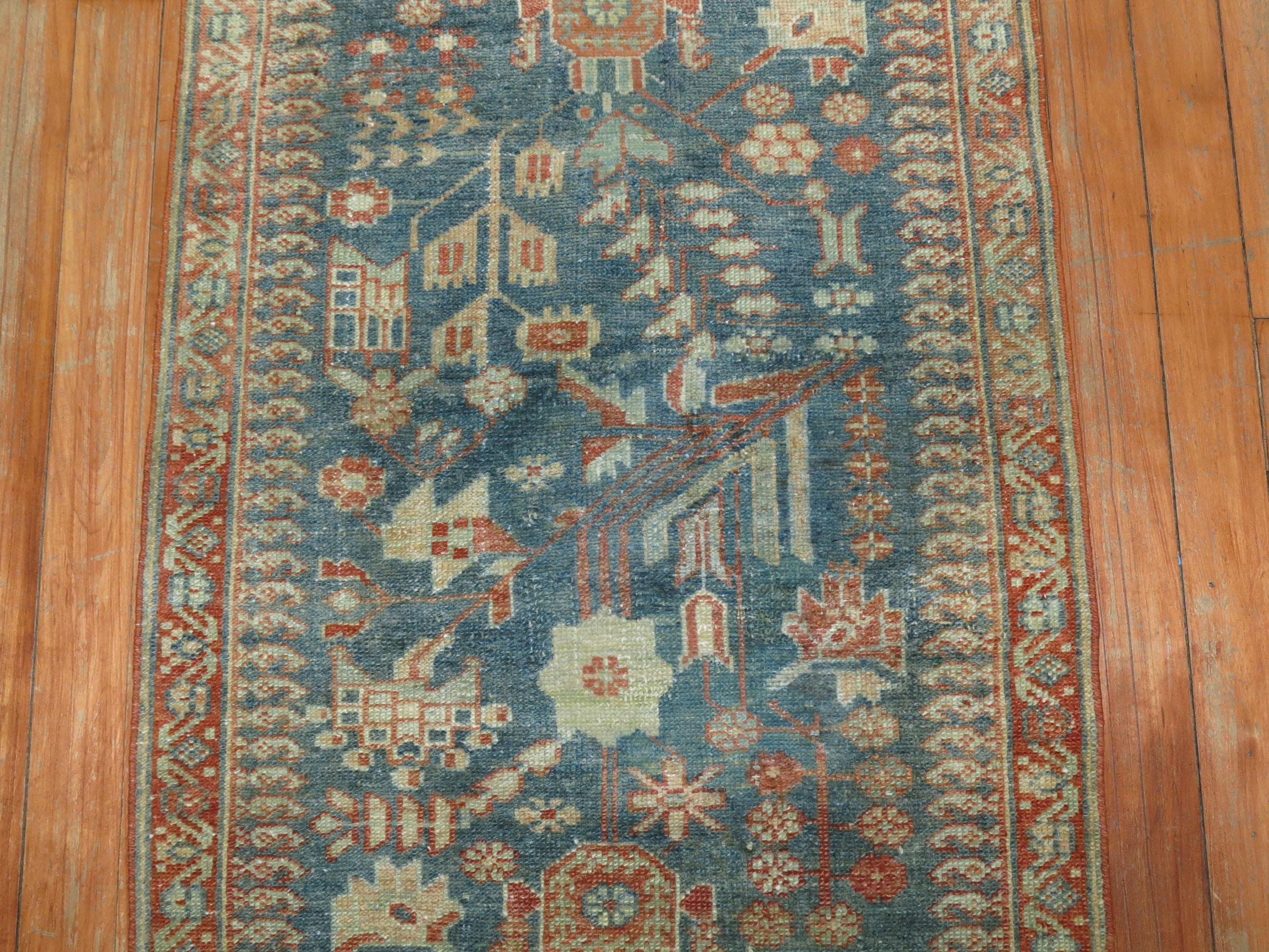 Zabihi Collection Persian Malayer Alfombra Estrecha Persa en venta