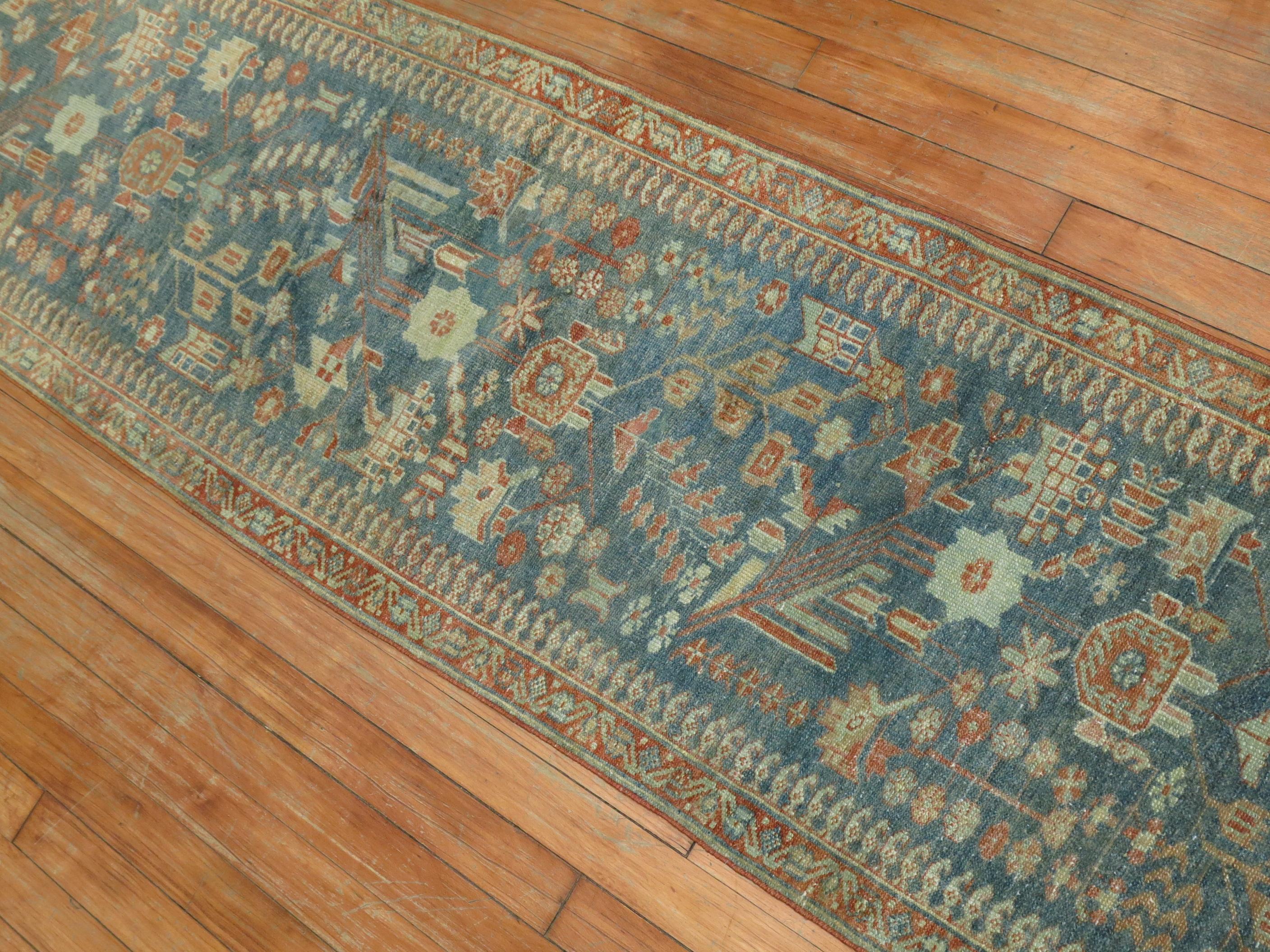 Zabihi Collection Persian Malayer Alfombra Estrecha Tejido a mano en venta