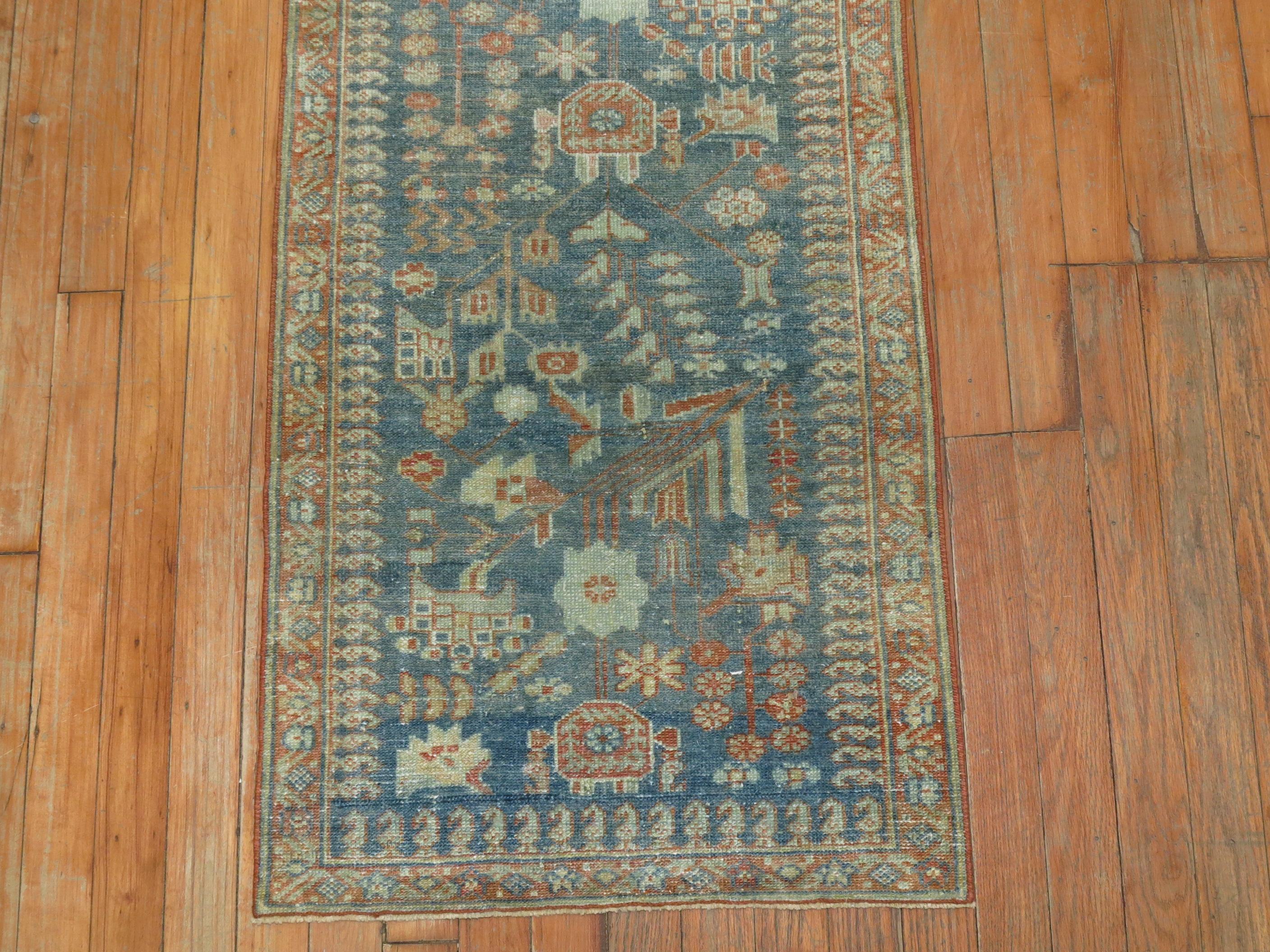 Zabihi Collection Persian Malayer Alfombra Estrecha en Bueno estado para la venta en New York, NY