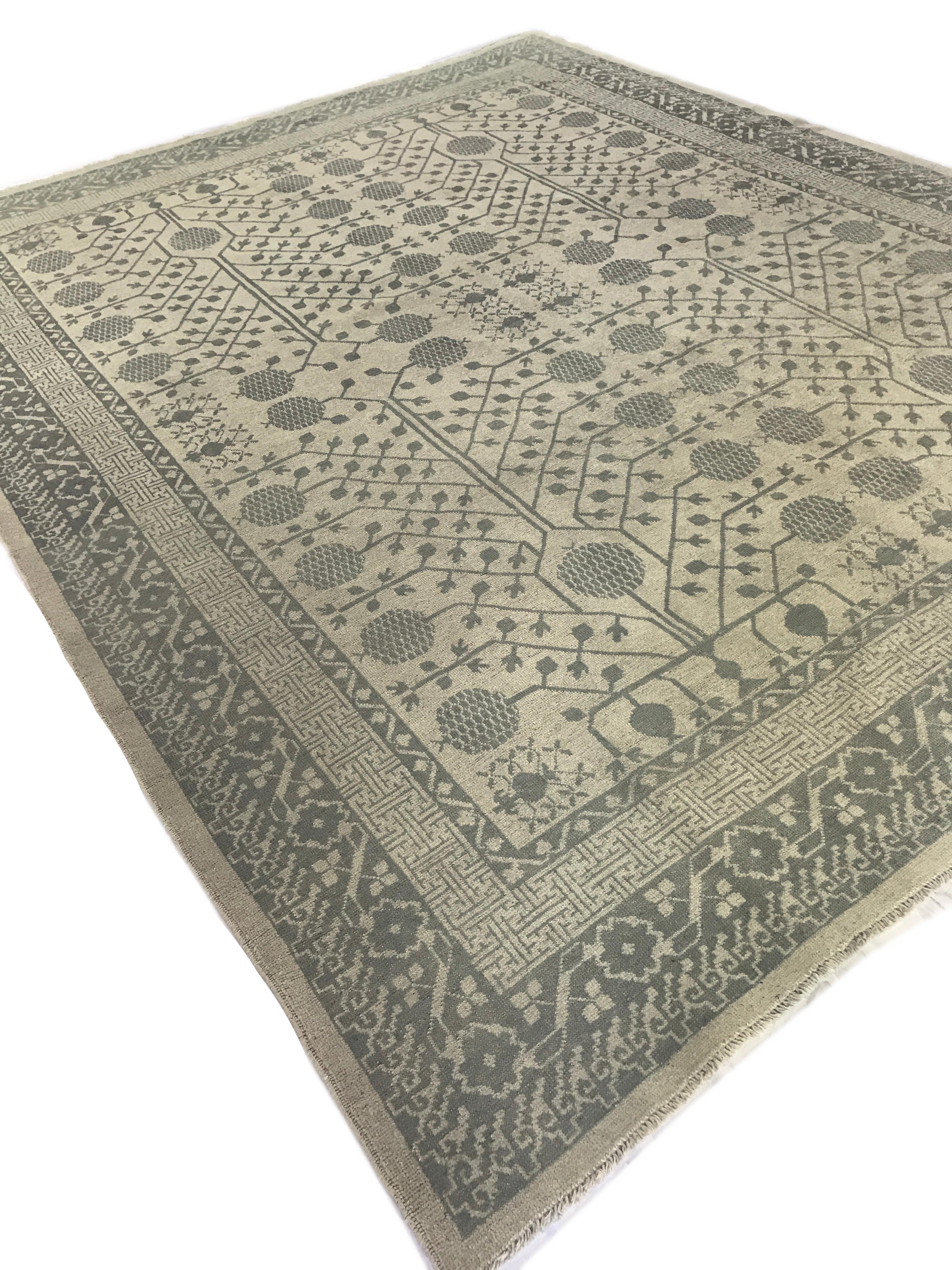 soren hand knotted wool rug