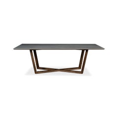 Gray Porcelain Modern Dining Table
