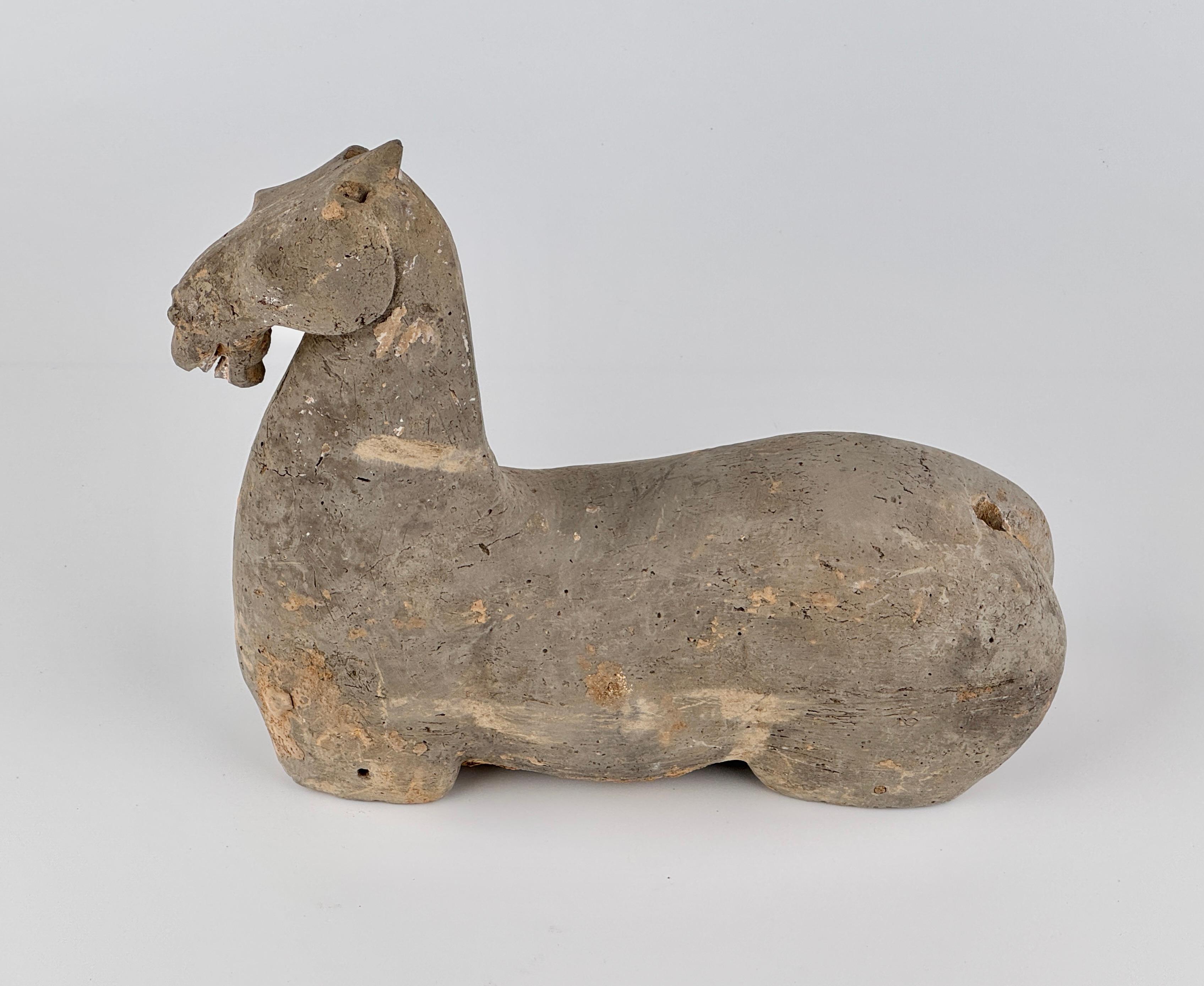 A Gray Pottery Figure of a Horse, Han Dynasty For Sale 4