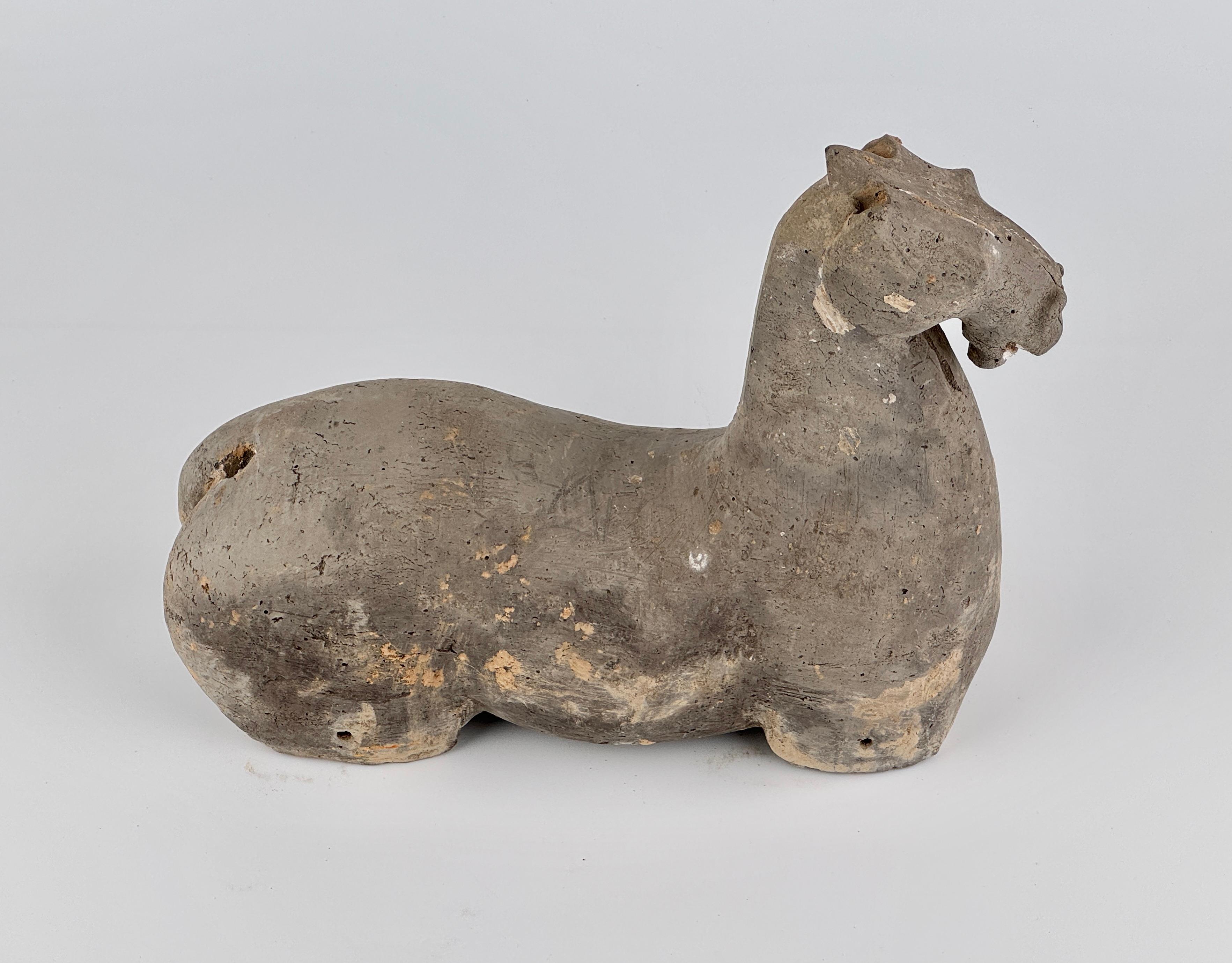 A Gray Pottery Figure of a Horse, Han Dynasty For Sale 5