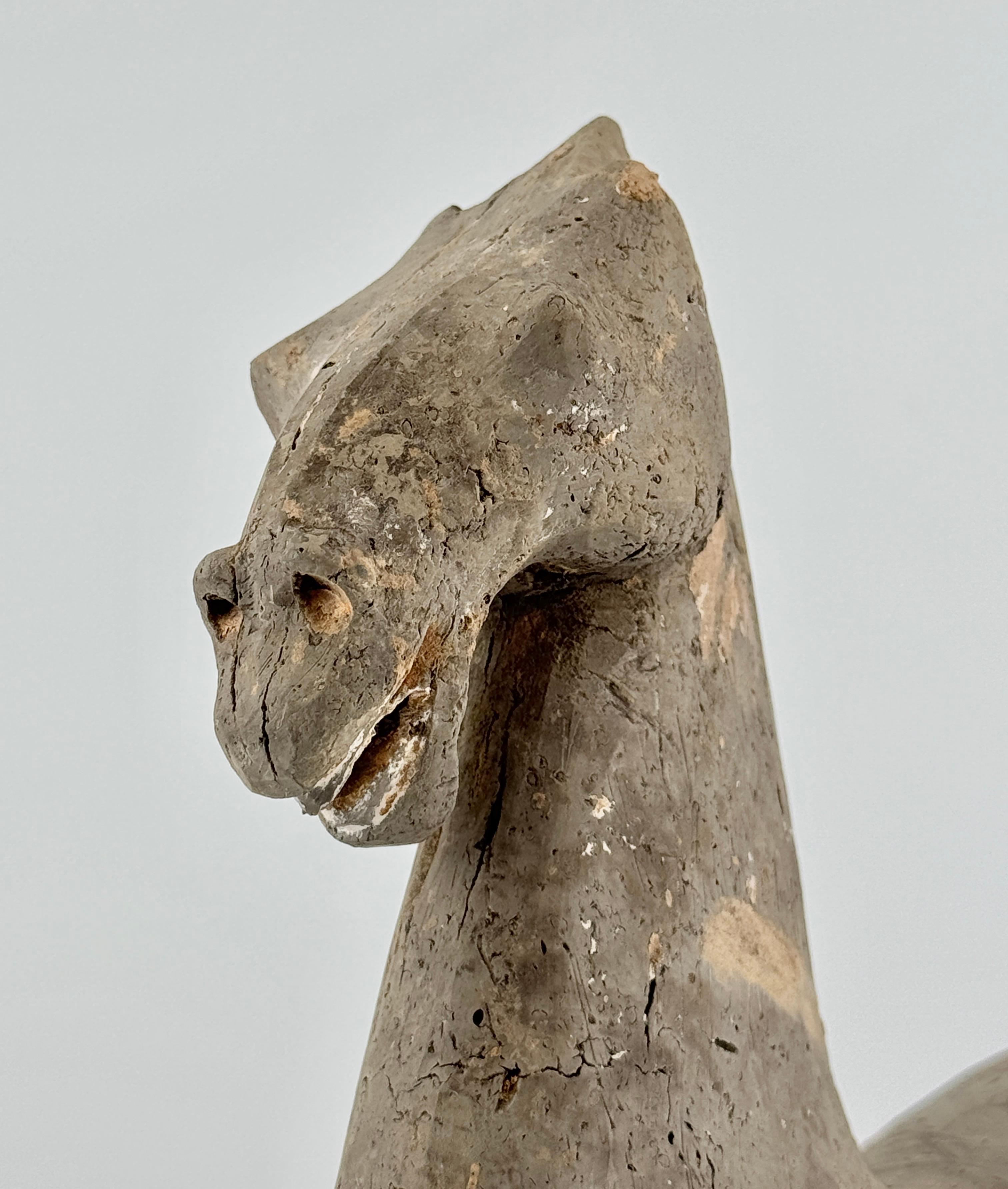 Earthenware A Gray Pottery Figure of a Horse, Han Dynasty For Sale