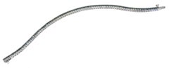 Bracelet tennis en or blanc 14 carats serti d'un saphir gris taille princesse