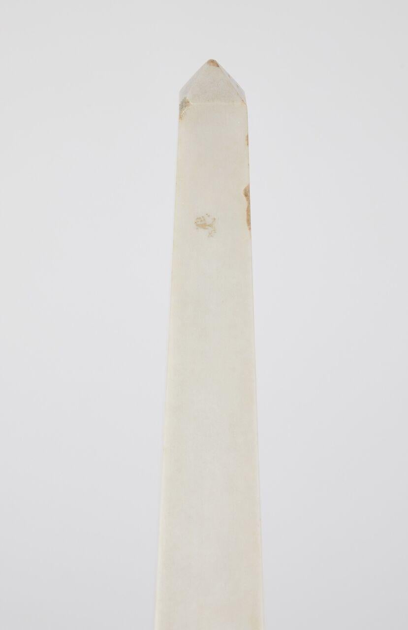 Gray, Rouge and White Marble Obelisk In Good Condition For Sale In Los Angeles, CA