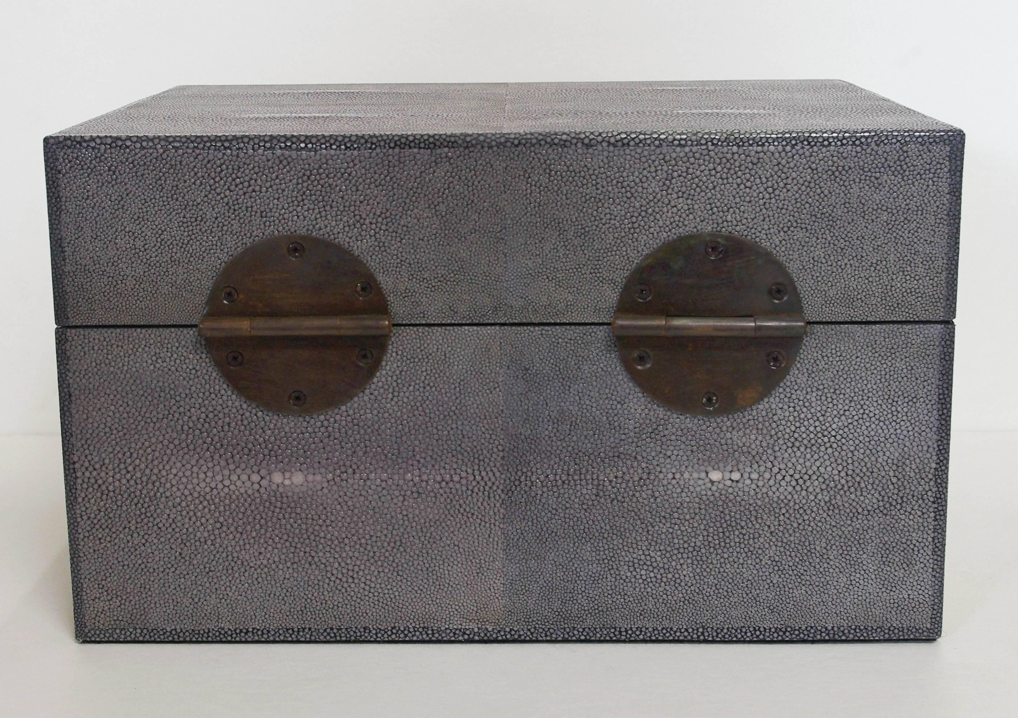 Italian Gray Shagreen Wood Box FINAL CLEARANCE SALE