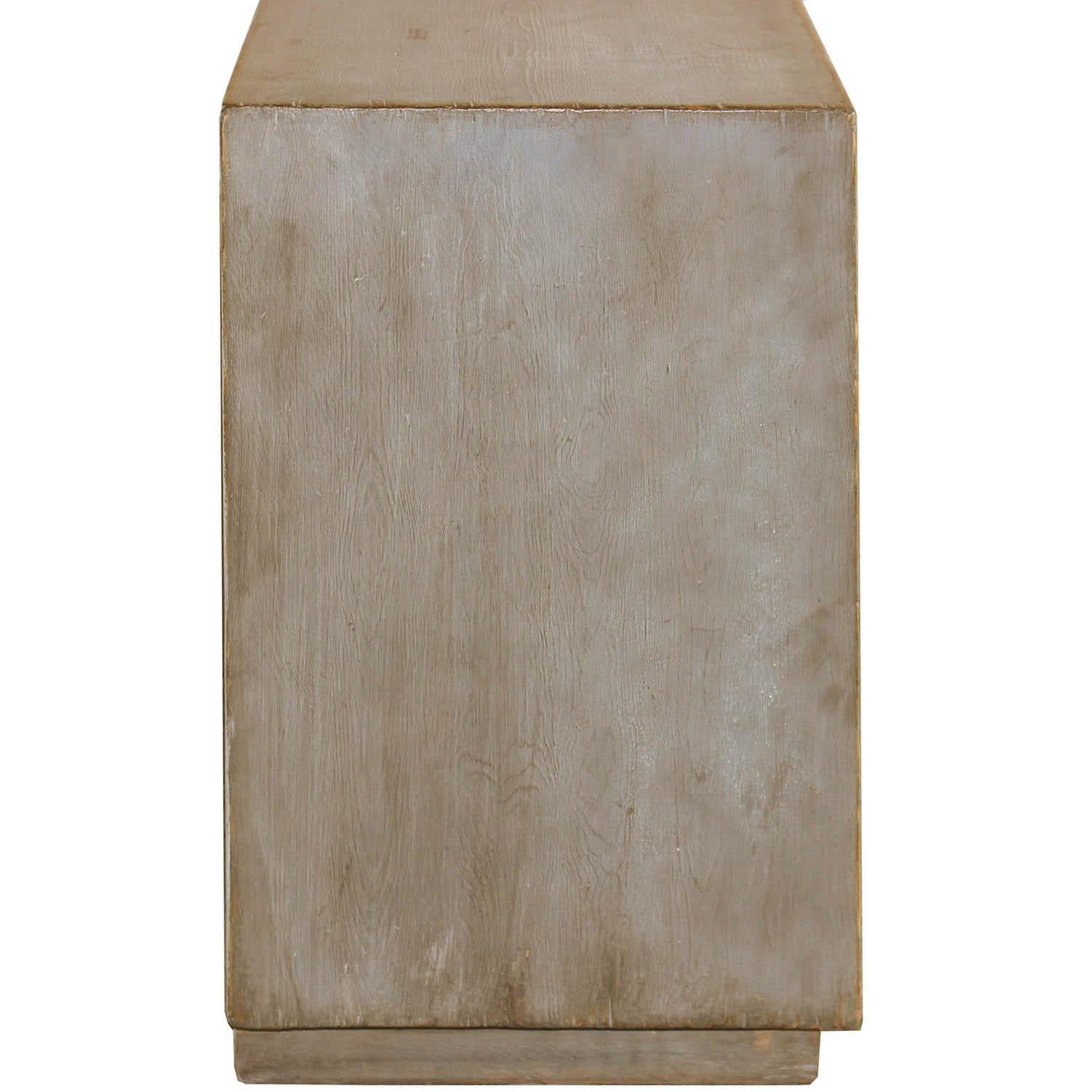 Wood Gray Shutter-Door Sideboard