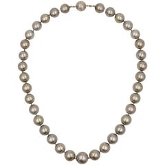Gray/Silver South Sea Pearl Necklace