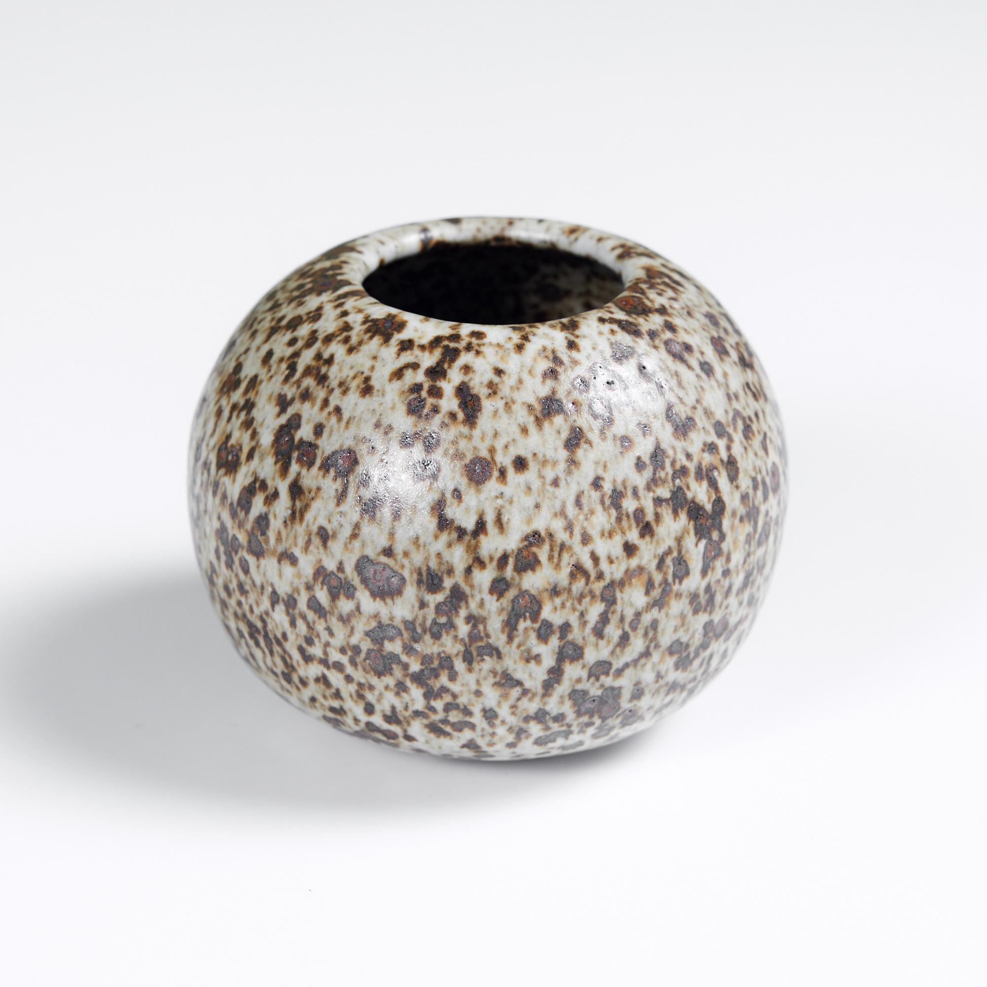 Ceramic Gray Speckle Glazed Bud Vase For Sale