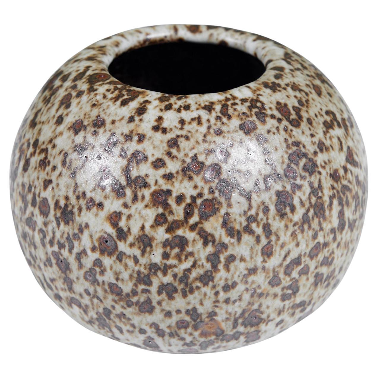 Gray Speckle Glazed Bud Vase For Sale
