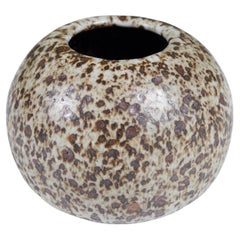 Vintage Gray Speckle Glazed Bud Vase