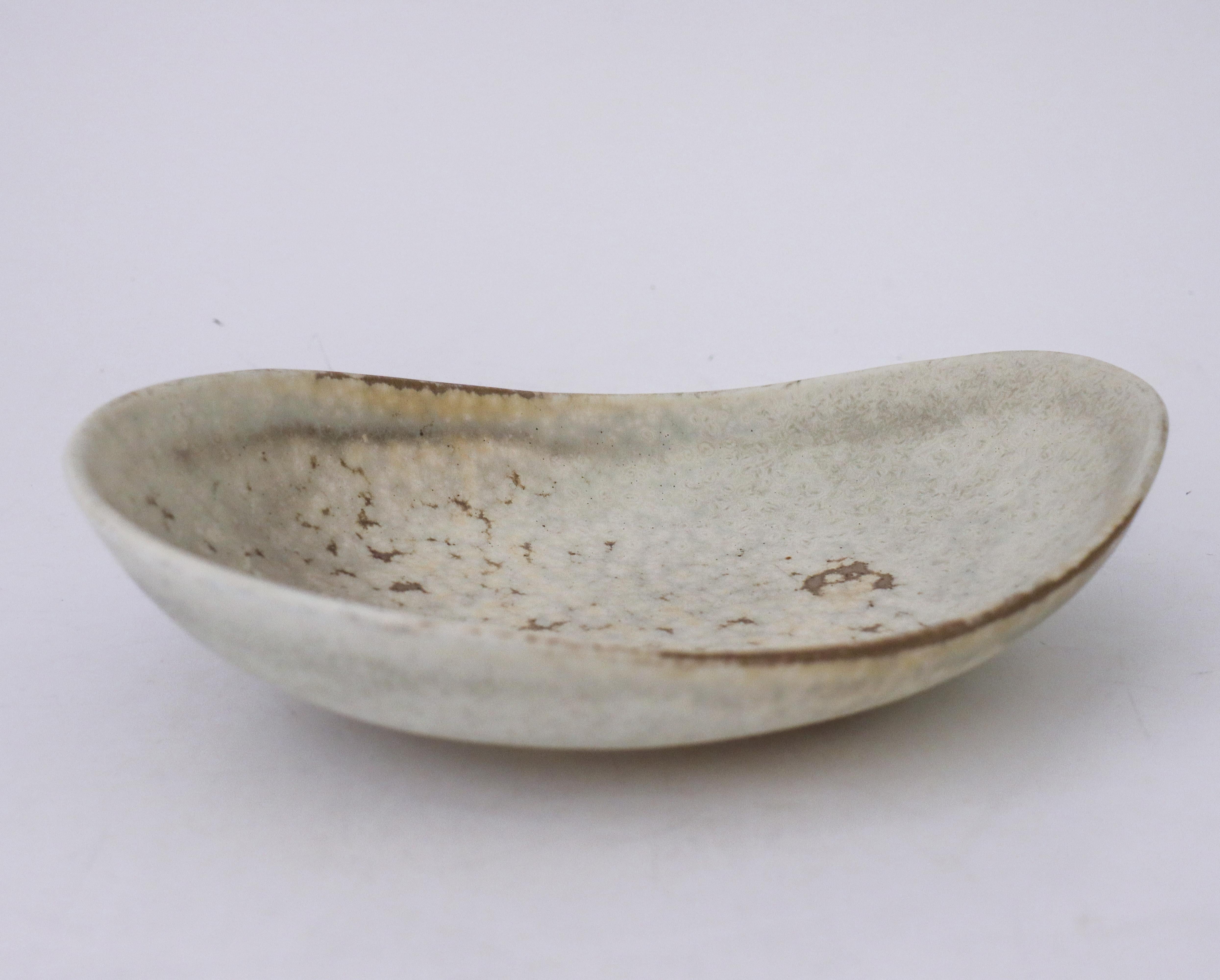 Swedish Gray Speckled Ceramic Bowl - Carl-Harry Stålhane - Rörstrand For Sale