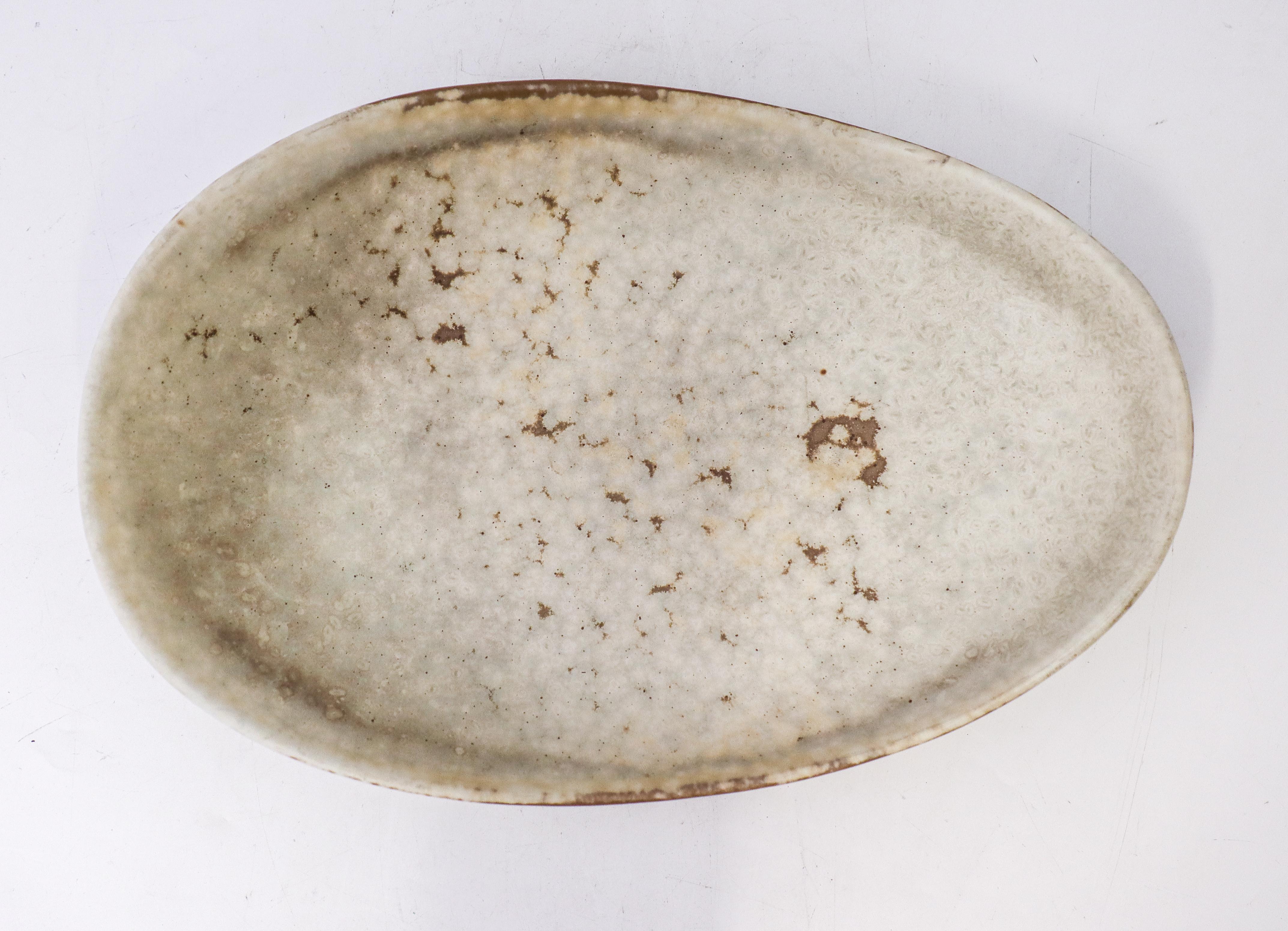 Mid-20th Century Gray Speckled Ceramic Bowl - Carl-Harry Stålhane - Rörstrand For Sale