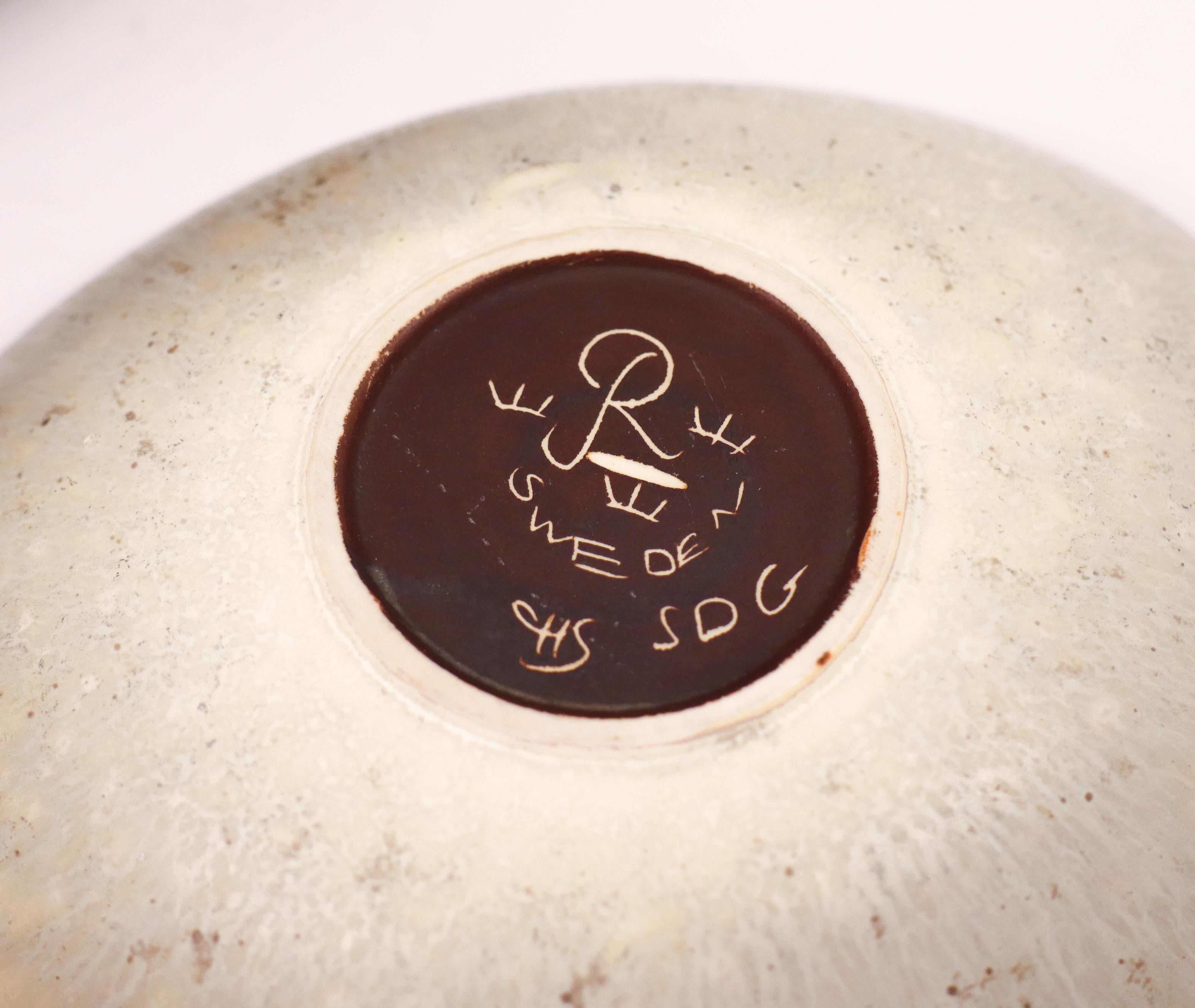 Gray Speckled Ceramic Bowl - Carl-Harry Stålhane - Rörstrand  Mid 20th Century For Sale 2