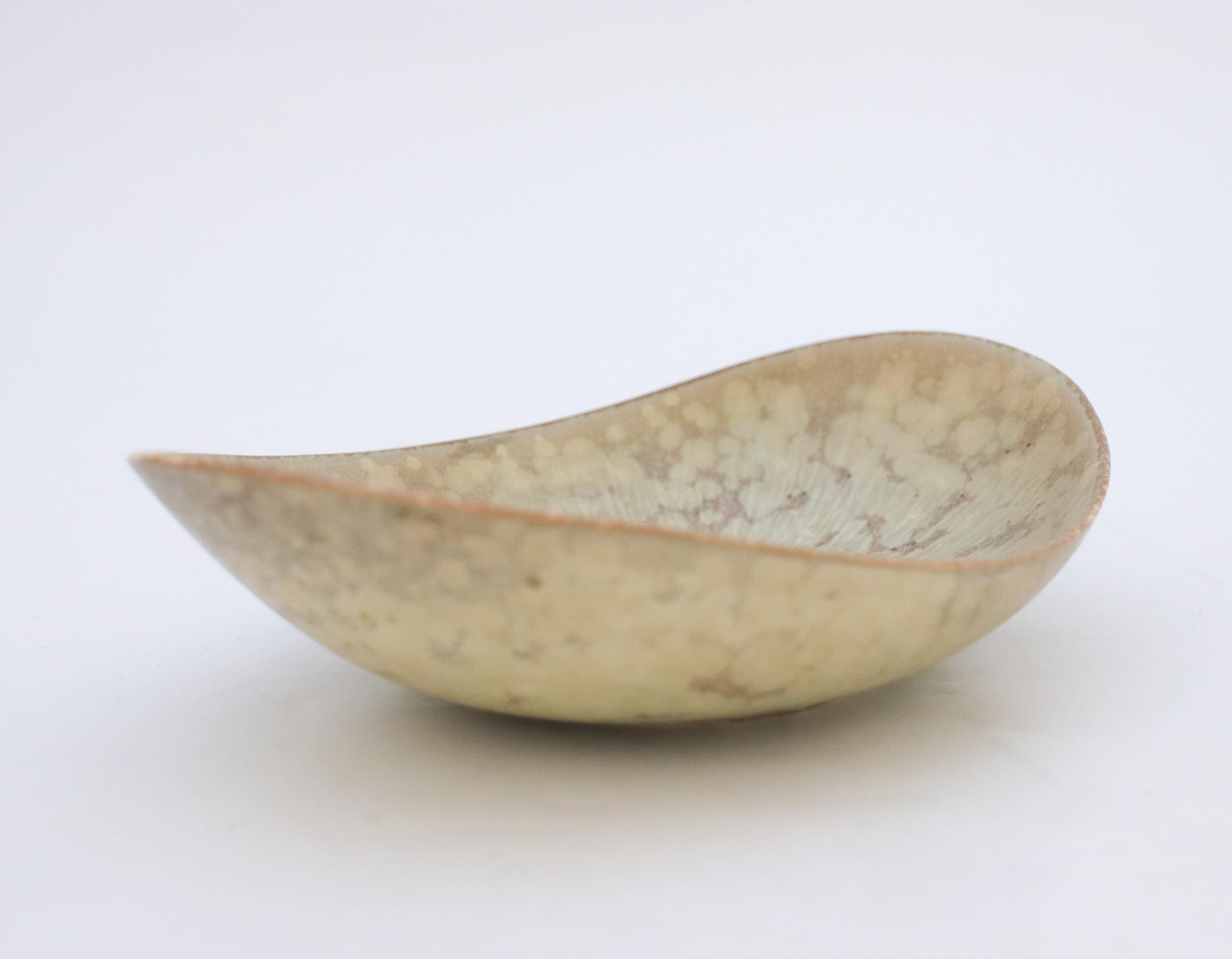 Swedish Gray Speckled Ceramic Bowl Carl-Harry Stålhane, Rörstrand, Vintage Mid Century