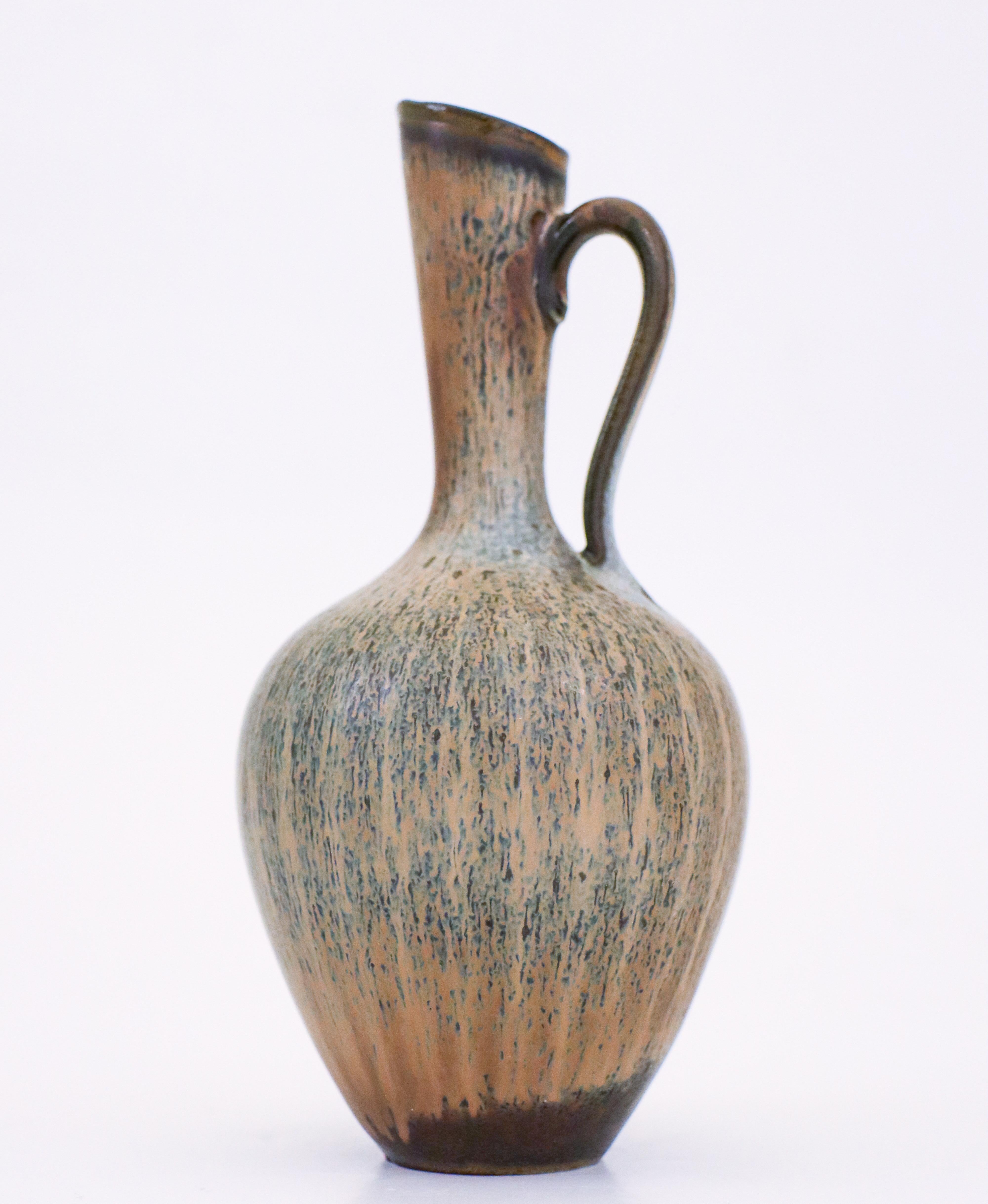 Suédois Vase en céramique gris moucheté - Gunnar Nylund - Rörstrand - Milieu du XXe siècle en vente