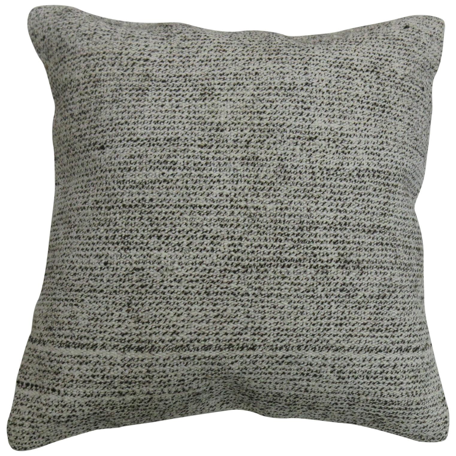 Gray Speckled Turkish Kilim Pillow