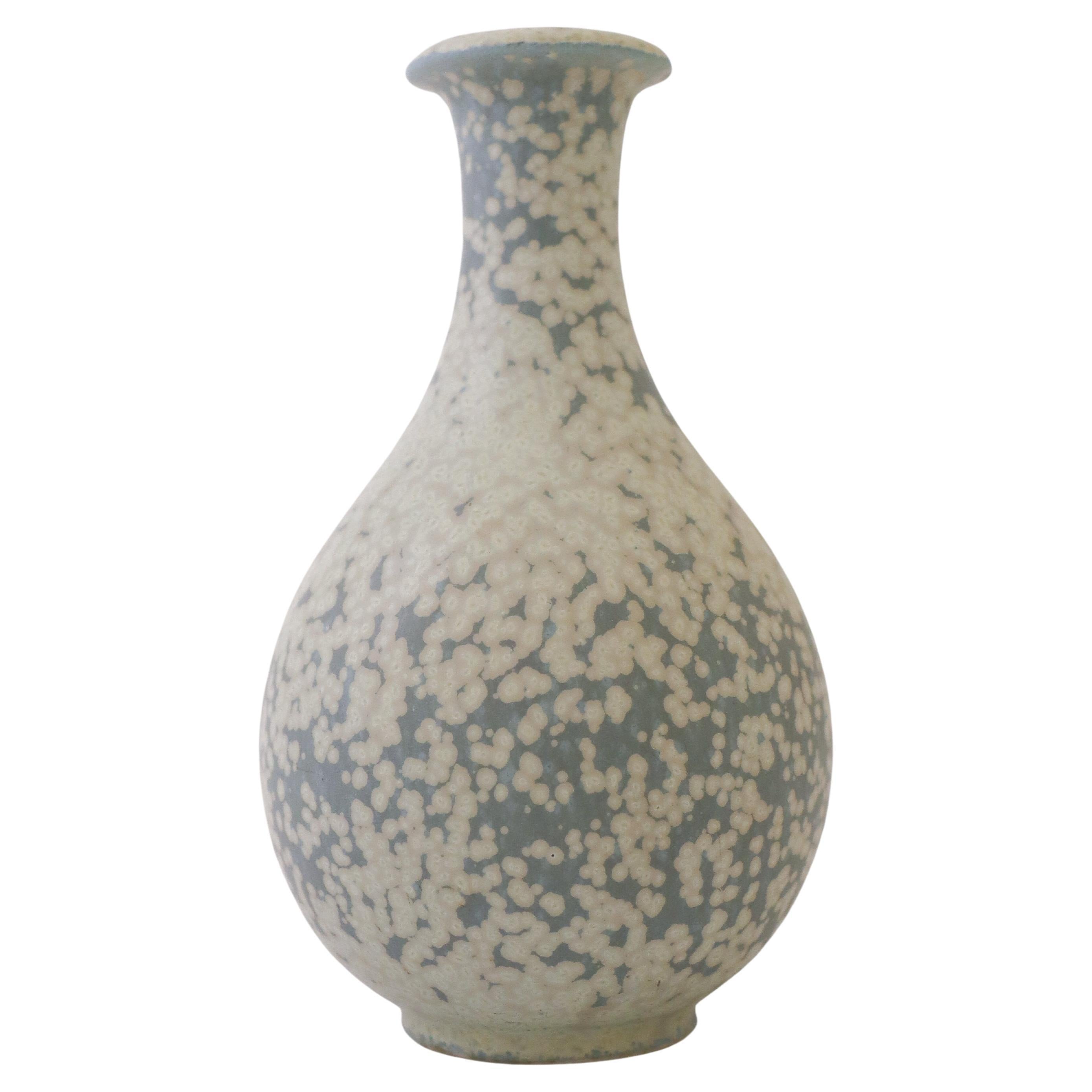 Gray Speckled Vase, Gunnar Nylund, Rörstrand, Scandinavian Mid-Century Vintage For Sale