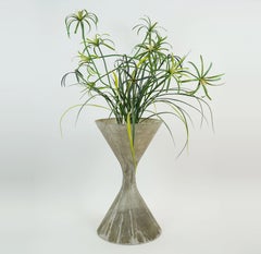 gray spindel PLANT POT mid century architectural planter 1950s willy guhl