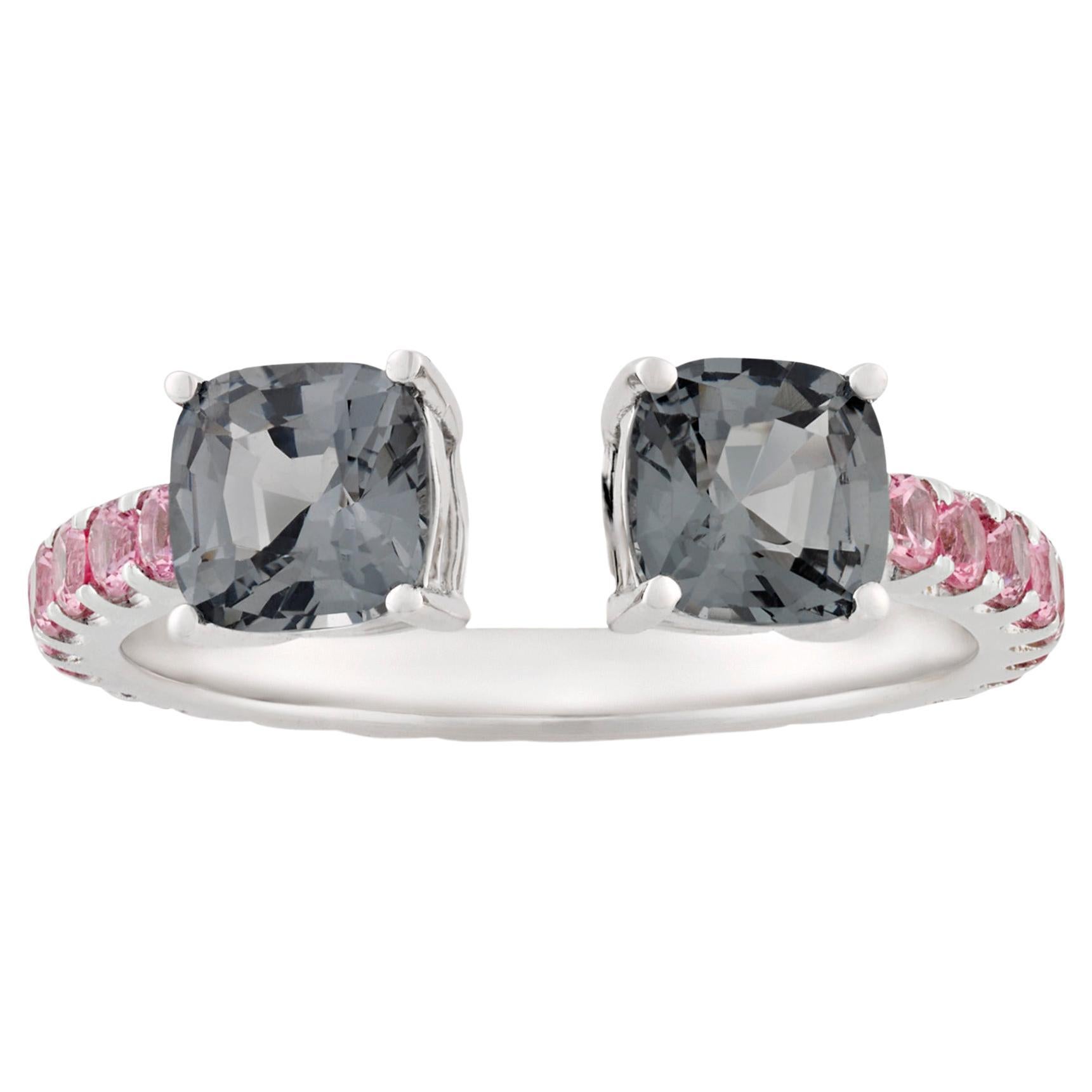 Gray Spinel Wrap Ring, 1.48 Carats