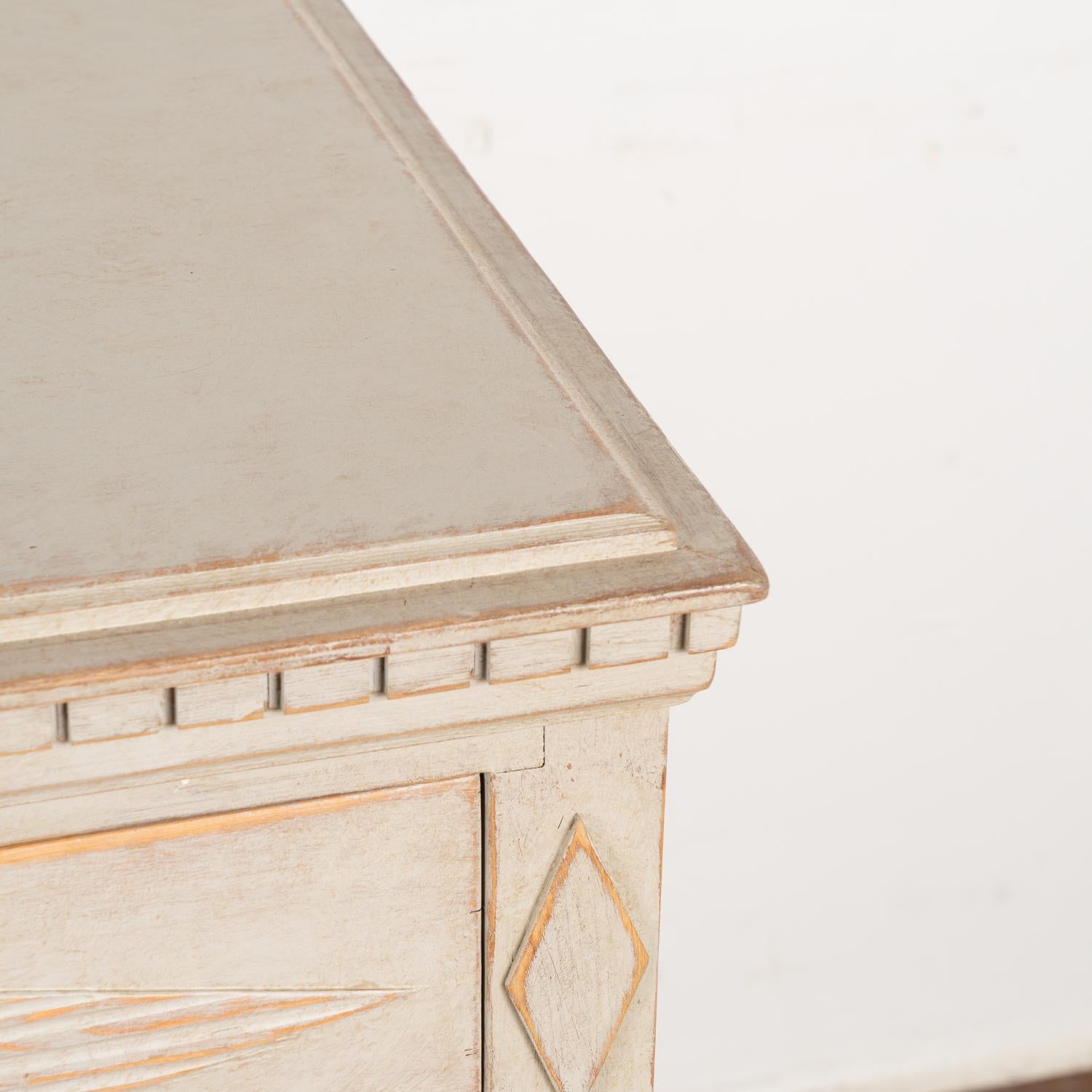 Gray Swedish Gustavian Sideboard Buffet Cabinet, circa 1860-80 5