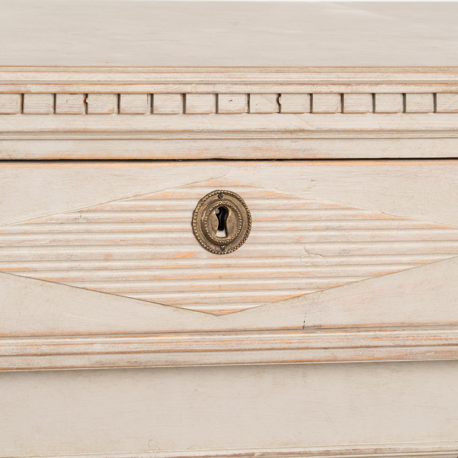 Gray Swedish Gustavian Sideboard Buffet Cabinet, circa 1860-80 6