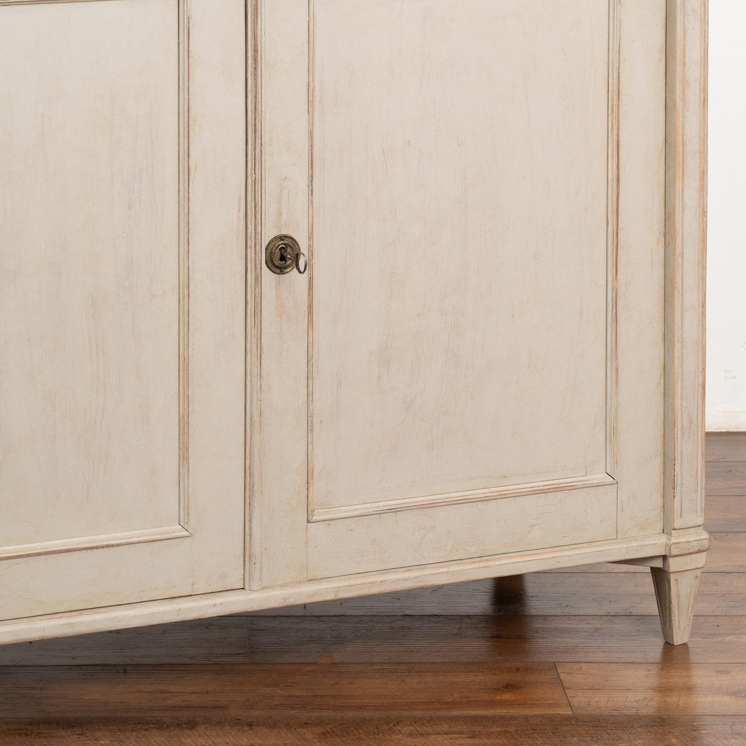 Gray Swedish Gustavian Sideboard Buffet Cabinet, circa 1860-80 8