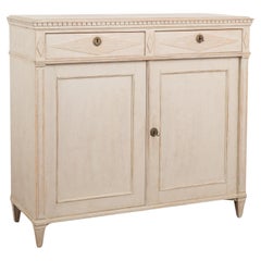 Antique Gray Swedish Gustavian Sideboard Buffet Cabinet, circa 1860-80