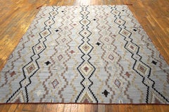 Gray Tan Geometric Navajo Contemporary Southwestern Style Rug 6'x9' Wool Carpet