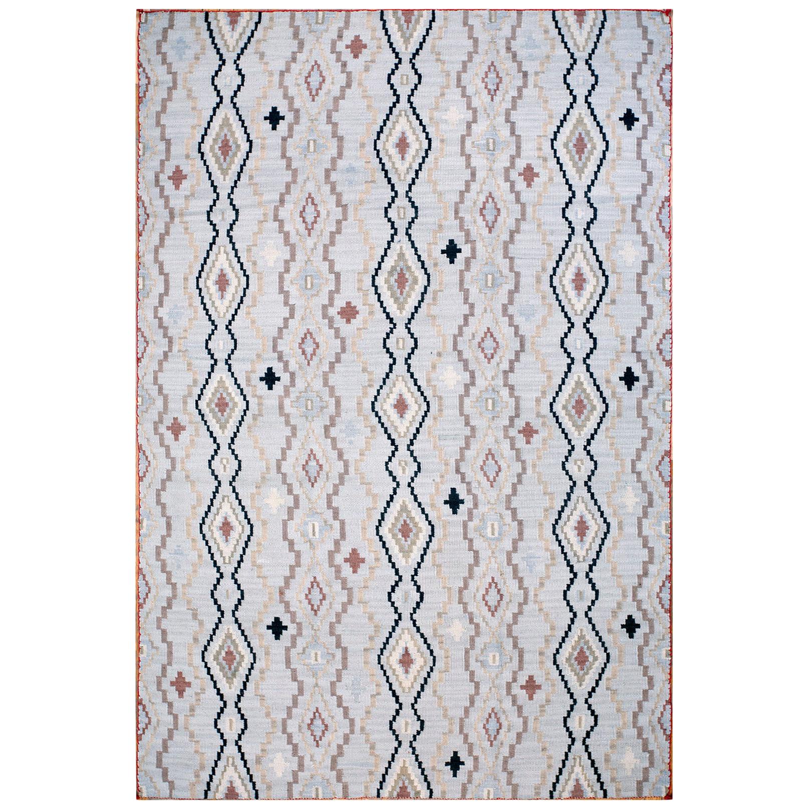 Gray Tan Geometric Navajo Contemporary Southwestern Style Rug 6
x9
 Wool Carpet