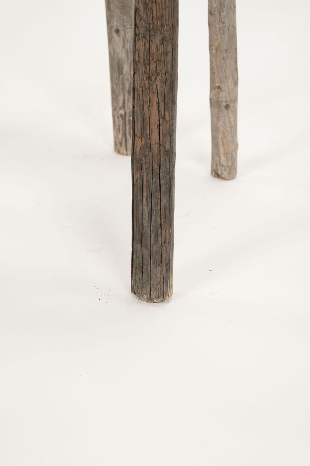 Gray-Toned Swedish Vernacular Stool For Sale 3