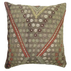 Vintage Grey Turkish Jajim Pillow