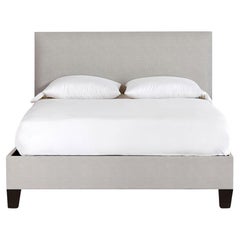 Gray Upholstered Bed Frame Queen