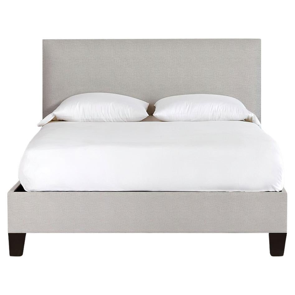 Gray Upholstered Bed Frame US King