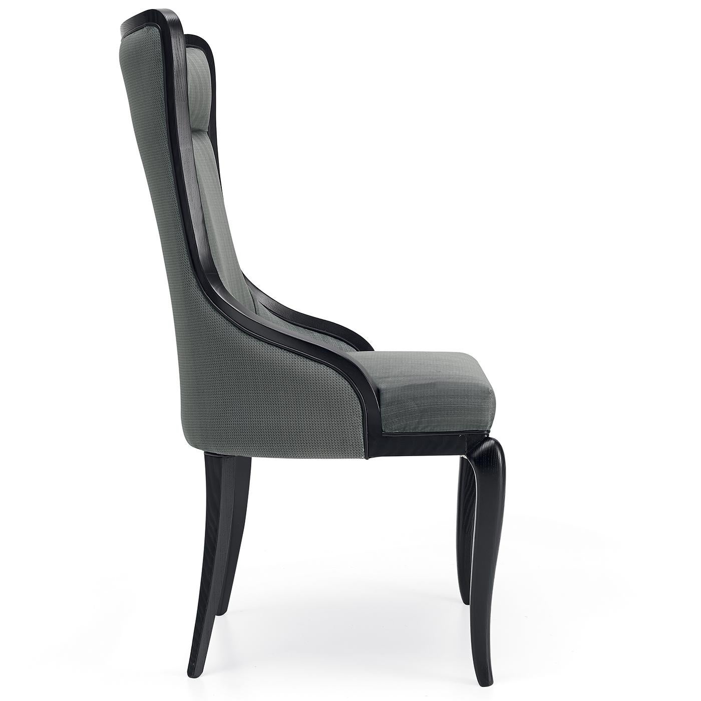 Italian Gray Upholstered Chair
