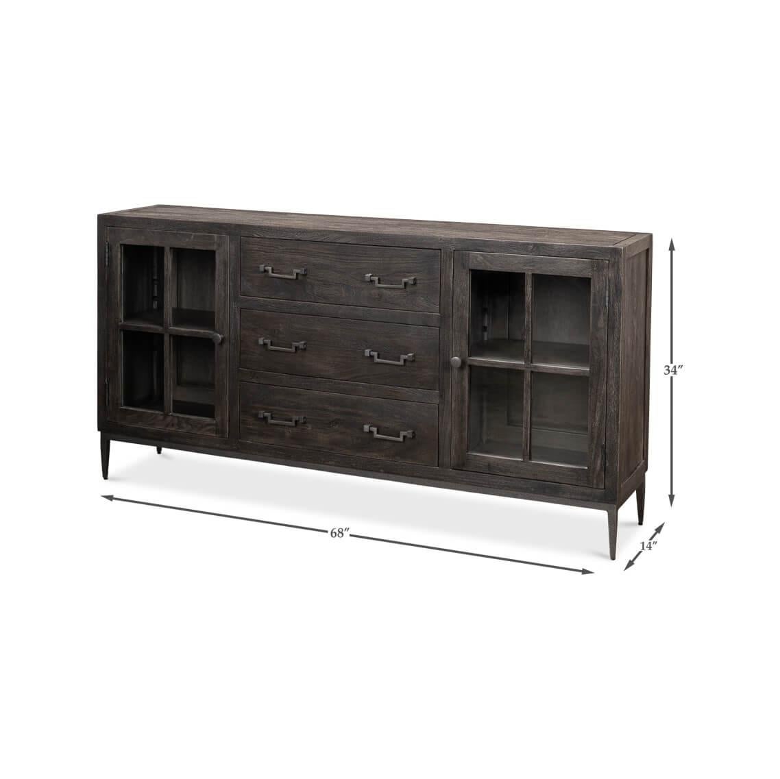 Gray Urban Industrial Sideboard For Sale 3