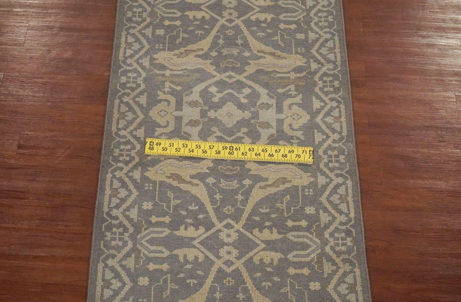 Contemporary Gray Vegetable Dyed Oushak For Sale