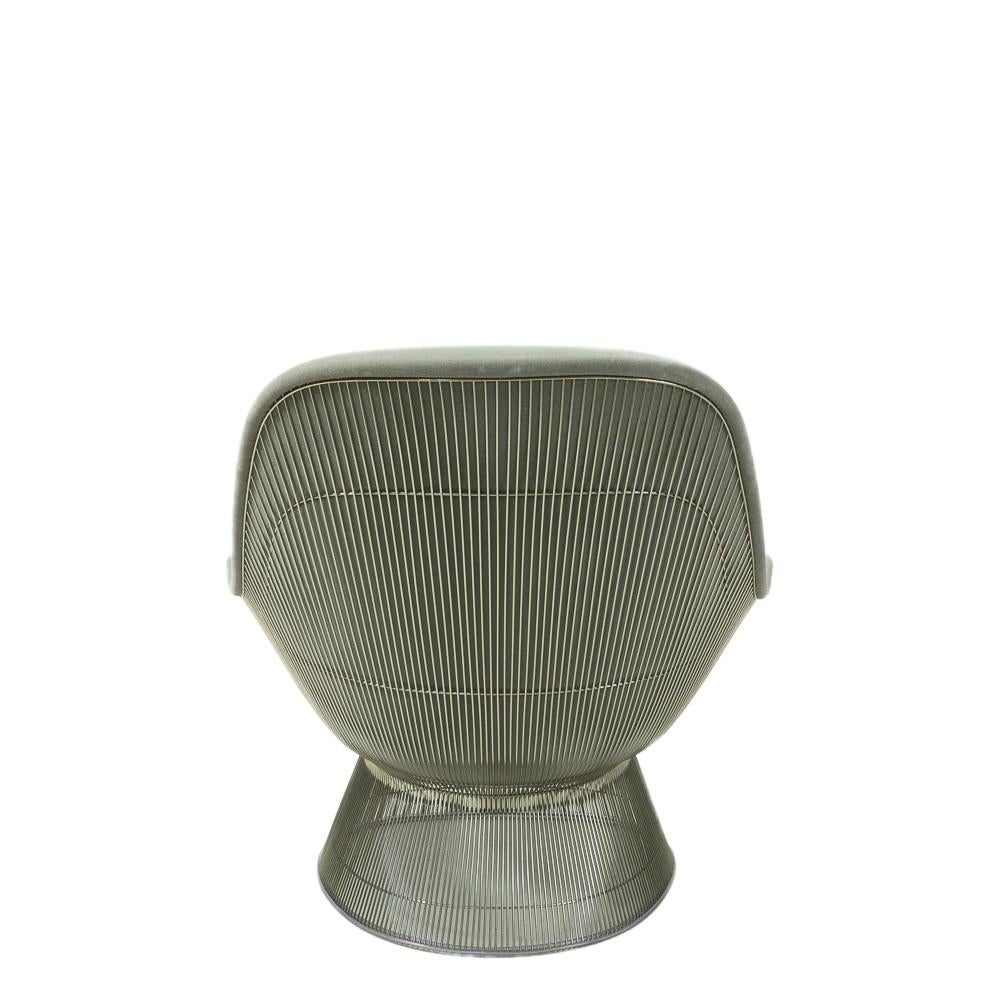 Américain Fauteuil de salon en velours gris de Warren Platner pour Knoll International en vente