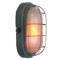 Gray Vintage Industrial Aluminum Frosted Glass Sconces